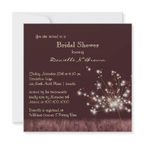 Invitation nuptiale florale de douche de pissenlit