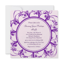Invitation nuptiale florale de fantaisie de douche