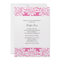 Invitation nuptiale florale et moderne de douche