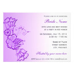 Invitation nuptiale florale pourpre élégante de do