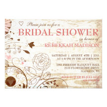 Invitation nuptiale florale vintage chique de douc
