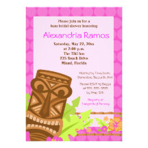 Invitation nuptiale hawaïen de douche de Luau Tiki