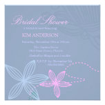 Invitation nuptiale moderne de douche de fleur ble