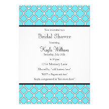 Invitation nuptiale personnalisée de douche de tre