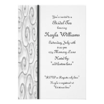 Invitation nuptiale personnalisée de thé ou de dou