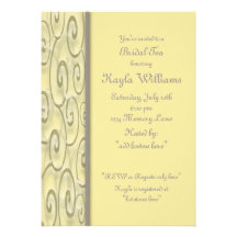 Invitation nuptiale personnalisée de thé ou de dou