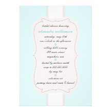 Invitation nuptiale snob de douche {bleue}
