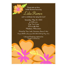Invitation nuptiale tropical de la douche 5x7 de f