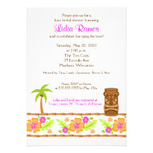 Invitation nuptiale tropical hawaïen de la douche 