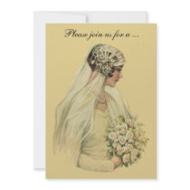 Invitation nuptiale vintage de douche