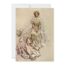 Invitation nuptiale vintage de douche