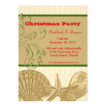 Invitation orientée de Noël de plage