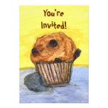Invitation peinte de petit pain de puce de chocola