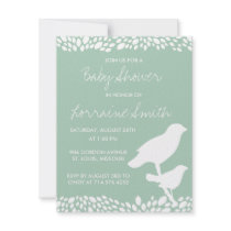 Invitation personnalisable de baby shower de fleur