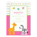 Invitation pointillée de fête d'anniversaire d'ani
