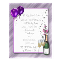 Invitation pourpre de partie de Champagne