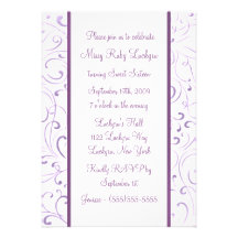 Invitation pourpre de sweet sixteen