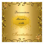 Invitation Quinceañera or de 15 anniversaires