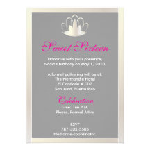 Invitation rose argentée blanche de diadème de swe