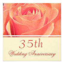 Invitation rose d'anniversaire de mariage de corai