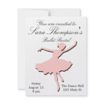 Invitation rose de considérant de danse