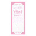 Invitation rose de fête d'anniversaire de golf de 