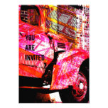 invitation rose de partie de camion