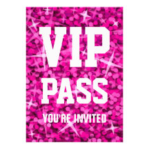 Invitation rose de "PASSAGE de VIP" de tape-à-l'oe