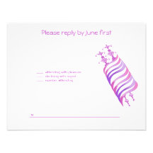 Invitation rose RSVP de bat mitzvah de Jenna Alli 