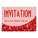 Invitation rouge de "invitation" de courbe de tape