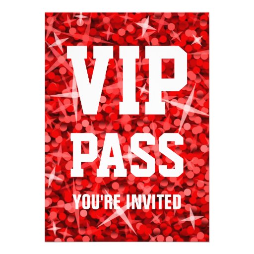 Invitation rouge de "PASSAGE de VIP" de tape-à-l'o