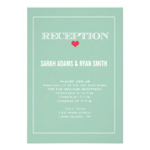 Invitation rouge de réception de mariage de vert m