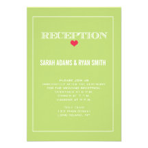 Invitation rouge de réception de mariage de vert m