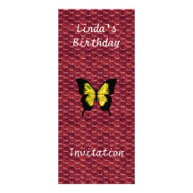 Invitation rouge populaire tout anniversaire ou pa