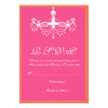 Invitation RSVP de lustre de roses indien et d'ora