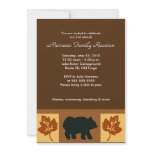 Invitation rustique de partie du style 5x7 de loge