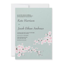 Invitation //Seafoam de mariage de fleurs de ceris