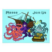 Invitation sous-marine de la vie de trésor enterré