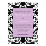 Invitation traditionnelle de damassé