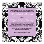 Invitation traditionnelle de damassé