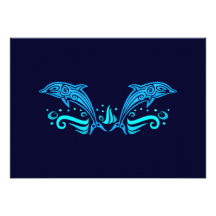Invitation tribale de dauphins