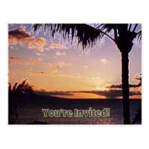 Invitation tropicale carte postale