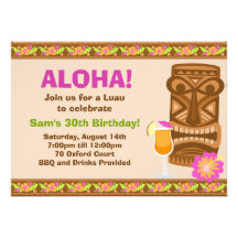 Invitation tropicale de partie