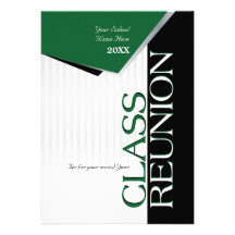 Invitation verte personnalisable de la Réunion de 