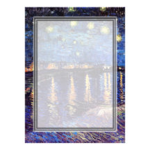 invitation vide, nuit étoilée de Van Gogh