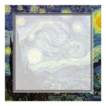 invitation vide, nuit étoilée de Van Gogh