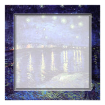invitation vide, nuit étoilée de Van Gogh