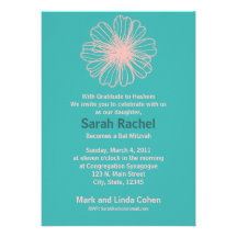 Invitation vintage d'Aqua de fleur