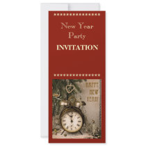 Invitation vintage de nouvelle année