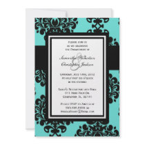 Invitation vintage élégant de mariage de partie de